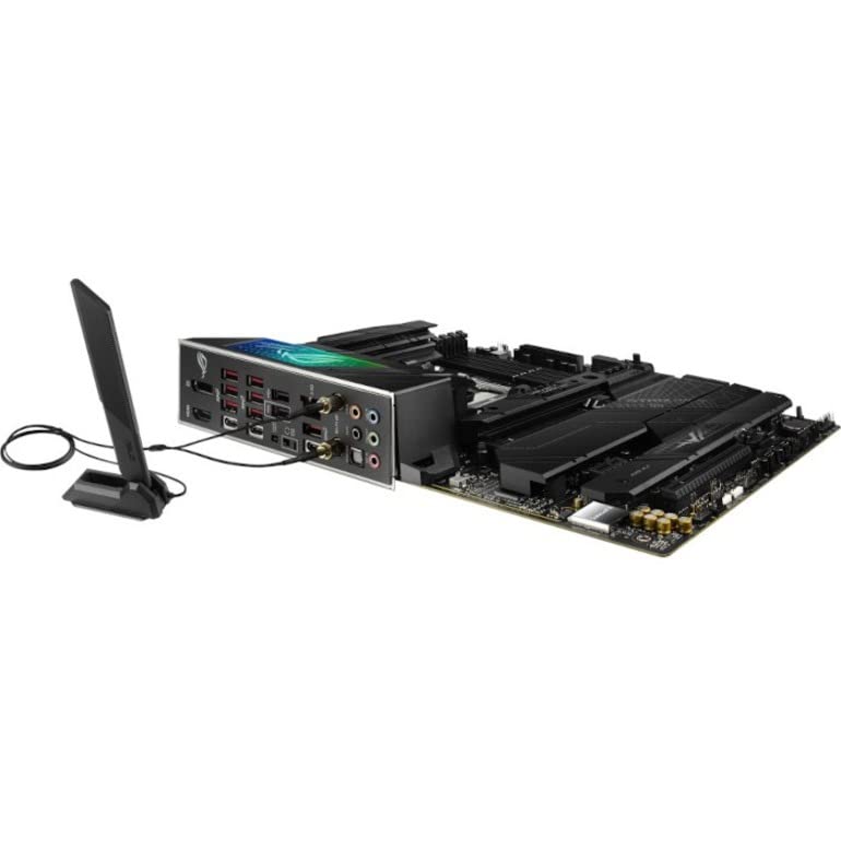 ASUS ROG Strix X670E-F Gaming WIFI6E Socket AM5 (LGA 1718) Ryzen 7000 Gaming Motherboard(PCIe 5.0, DDR5,16 + 2 Power Stages,Four M.2 Slots with heatsinks,USB 3.2 Gen 2x2,AI Cooling II, and Aura Sync)