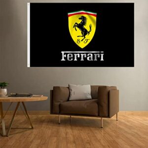 LuceSì Ferrari Racing Flag,3x5ft Car Banner with 2 Brass Grommets for College Dorm Decor, Outdoor, Gift, Indoor, Garage, Home,House