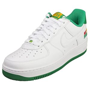 nike men's air force 1 dx1156 100 west indies, white/white-classic green, 10.5