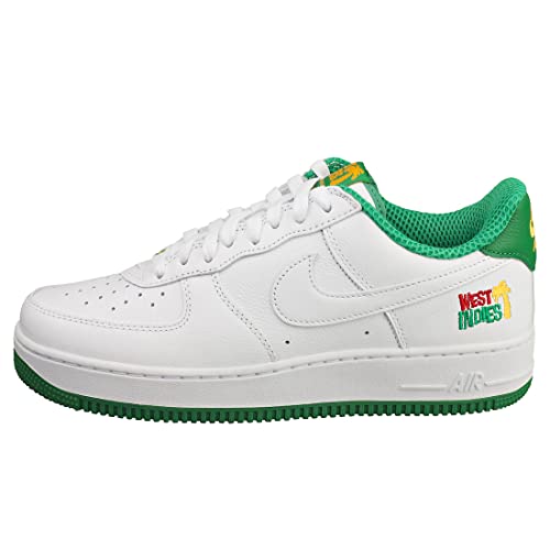 Nike Men's Air Force 1 DX1156 100 West Indies, White/White-classic Green, 10.5