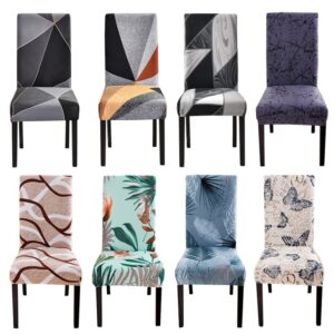Removable Dining Chair Cover Seat Slipcover for Dining Room,Ceremony,Banquet Wedding Party HM32 4PCS