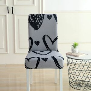 Removable Dining Chair Cover Seat Slipcover for Dining Room,Ceremony,Banquet Wedding Party HM32 4PCS