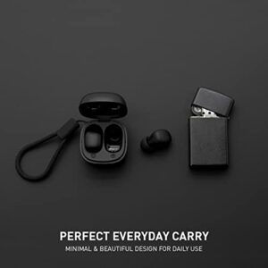 ADV. 500 True Wireless Earbuds, World's Smallest Wireless BT 5.2 Earphones Wide-Range Connection, Touch Control, Built-in Mic, Powerful Sound with Deep Bass [Black]