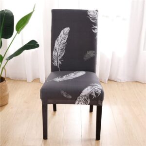 geometry dining chair cover christmas pattern stretch removable elastic seat cover used for wedding party kitchen office lq24 2pcs