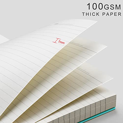 RETTACY Spiral Notebook 300 Pages - A5 Small Spiral Notebook with 5.7" × 8.22", 100 GSM College Ruled Paper, Twin-Wire Binding, Hardcover, School Supplies Spiral Journal Notebook for Women Men