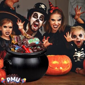 PMU Halloween 18 Inch Cauldron Plastic Bucket- Halloween Party Favors - Candy Holder for Kids - Perfect Kitchen & Home Decor, Black Pkg/1