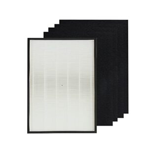 pureburg replacement true hepa filter set compatible with kenmore 83195 fits air purifiers 83254 83396 85254 f-k3, h13 high-efficiency activated carbon pre-filters air clean vocs dust