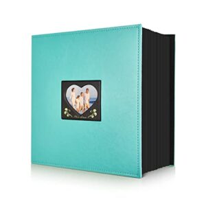 hongxing photo album 4x6 1200 pockets photos, extra large capacity family wedding picture albums holds 1200 horizontal and vertical photos (1200pockets, teal)