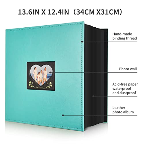 Hongxing Photo Album 4x6 1200 Pockets Photos, Extra Large Capacity Family Wedding Picture Albums Holds 1200 Horizontal and Vertical Photos (1200Pockets, Teal)