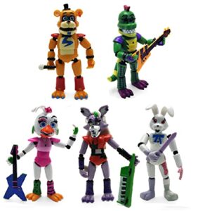 toysvill set of 5 figures inspired by five nights at freddys/fnaf security breach/action figures toys/toy dolls for all children/toys gifts