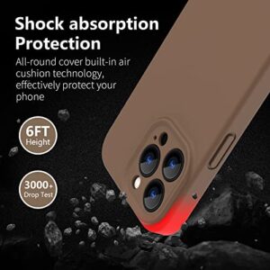 MAXCURY Case for iPhone 14 Pro, Liquid Silicone Protective Gel Rubber Phone Cover 6.1 Inch, Shockproof Anti-Scratch Full Body Bumper Camera Protection Cover for 3 Apple 14Pro (Autumn Khaki)