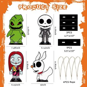 Halloween Table Decorations Nightmare Before Christmas Wooden Sign Jack Skellington and Sally Table Centerpieces for Home Holiday Party