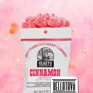 Cinnamon Hard Candy Bundle. Includes Three-6 Oz Bags of Claeys Old Fashioned Cinnamon Candy. Claeys Old Fashioned Hard Candy is Fat Free! Comes With a BELLATAVO Fridge Magnet!