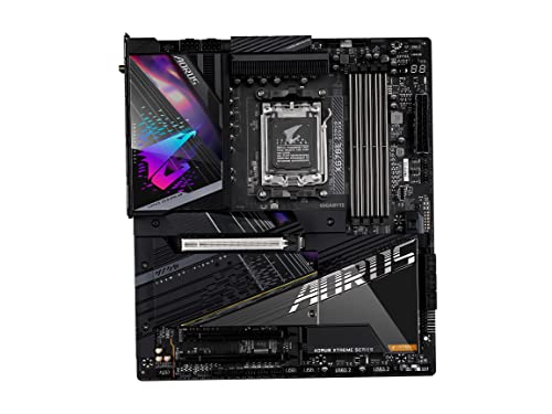 GIGABYTE X670E AORUS Xtreme (AM5/ LGA 1718/ AMD/ X670E/ EATX/ 5 Year Warranty/ DDR5/ Quad M.2/ PCIe 5.0/ USB 3.2 Gen2X2 Type-C/Intel WiFi 6E/ AQUANTIA 10GbE LAN/Q-Flash Plus/Motherboard)