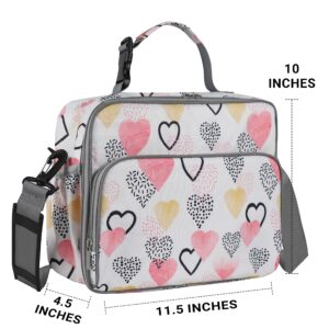 Mesa Lunch Bag for Kids - Kids Lunchbox for School, Daycare, Kindergarten - Insulated Lunch Box for Girls & Boys (Heart)