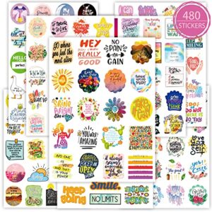 480 pieces inspirational quote daily planner stickers for women journaling calendar scrapbook stickers aesthetic 24 sheets motivational waterproof stickers for kids teachers water bottle laptop