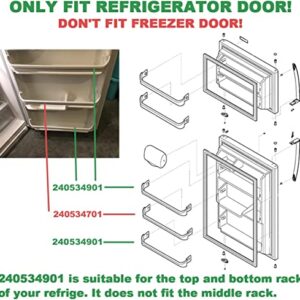[UPGRADE] 2PCS 240534901 Refrigerator Door Shelf Bar Rail, Fit for frigidaire kenmore, Replace 948954, AP3214630, PS734935, EAP734935 Door Shelf Retainer Bar