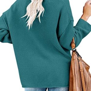 Nigaga Womens V Neck Oversized Sweaters Batwing Long Sleeve Button Up Henley Tops Pullover Loose Chunky Knit Jumper Ni433ailv-L