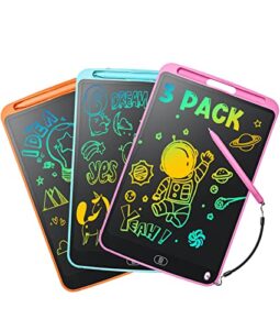 lcd writing tablet, 10-inch doodle board, 3-pack toddler toys, educational learning drawing tablet for kids, christmas and birthday gifts for 2 3 4 5 6 7 8 9 10 years old boys and girls