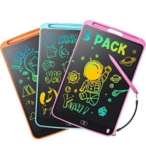 LCD Writing Tablet, 10-Inch Doodle Board, 3-Pack Toddler Toys, Educational Learning Drawing Tablet for Kids, Christmas and Birthday Gifts for 2 3 4 5 6 7 8 9 10 Years Old Boys and Girls