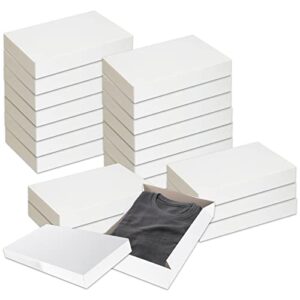 crenstone white gift boxes bulk for gifts ~ 20 pack medium shirt boxes with lids for wrapping presents christmas, holidays, birthdays | 14.75" x 9.4" x 2" (20)