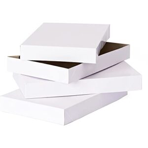 Crenstone White Gift Boxes Bulk for Gifts ~ 20 Pack Medium Shirt Boxes with Lids for Wrapping Presents Christmas, Holidays, Birthdays | 14.75" x 9.4" x 2" (20)