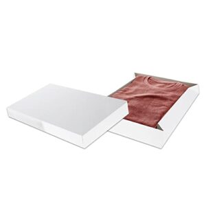 Crenstone White Gift Boxes Bulk for Gifts ~ 20 Pack Medium Shirt Boxes with Lids for Wrapping Presents Christmas, Holidays, Birthdays | 14.75" x 9.4" x 2" (20)