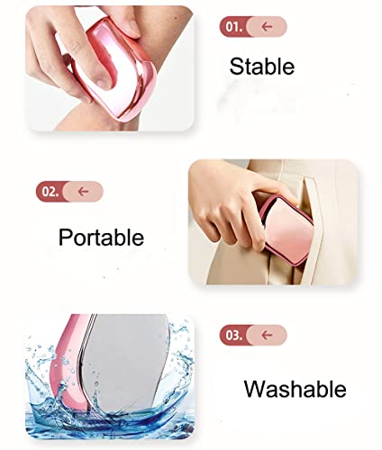 Crystal Hair Eraser Tattoer Painless Hair Eraser Reusable and Washable Magic Hair remover for Men and Women Hair remomval Tool Hair Removal Device,Upgraded Crystal Panel (Blue)