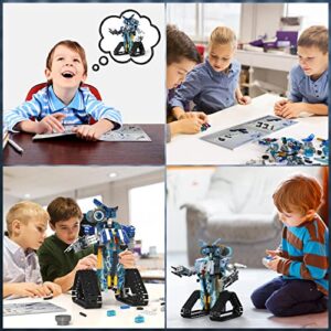 HAKPNEW Remote Control Building Blocks,Programmable Building Robotics Kit with APP Kids Robot Toys for Boys 6-12 Years Old