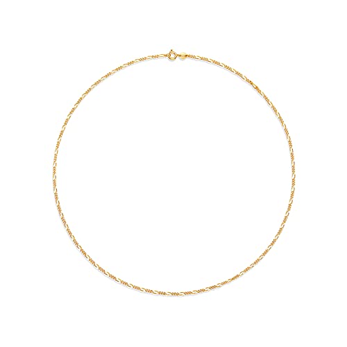 Amazon Essentials 14K Gold Plated Fine Figaro Chain 20", Yellow Gold