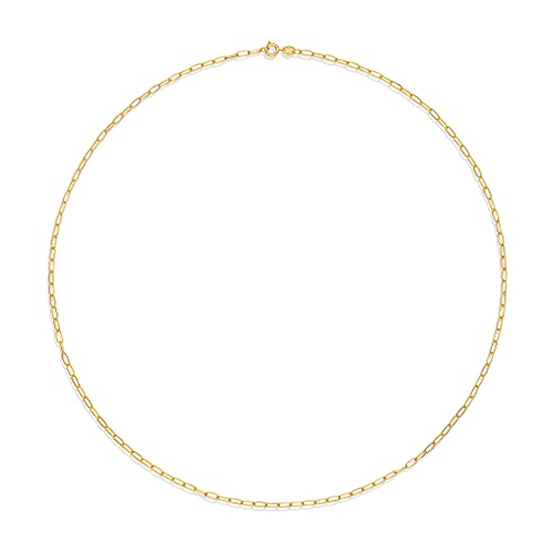 Amazon Essentials 14K Gold Plated Paperclip Chain Necklace 24" , Yellow Gold