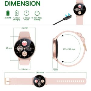 1.3'' Smart Watch Answer/Make Calls, HD Touchscreen Always-on Display Watches For Women with Ai Control Call/Text, SmartWatch for Android and iOS Phones with Heart Rate, Blood Oxygen, Sleep Monitor.