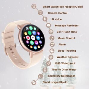 1.3'' Smart Watch Answer/Make Calls, HD Touchscreen Always-on Display Watches For Women with Ai Control Call/Text, SmartWatch for Android and iOS Phones with Heart Rate, Blood Oxygen, Sleep Monitor.