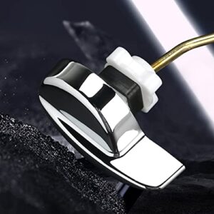 BESPORTBLE Toilet Flush Lever Toilet Lever Handle Toilet Tank Flush Lever Side Mount Toilet Lever Handle Compatible for Toilet Tank (Silver+Gold) Toilet Handles