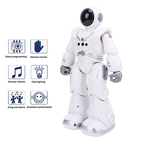 SPYMINNPOO RC Robot, Rc Robot Toys Gesture Sensor Smart Intelligent Programming Automatic Presentation RC Remote Control Robot for Kids Over 8 Years Old Kickscooter Deformation Model