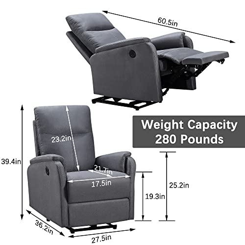 Electric Power Recliner Chair for Elderly Senior & Adult Ergonomic Single Lounge Sofa Living Room Home Theater Seating