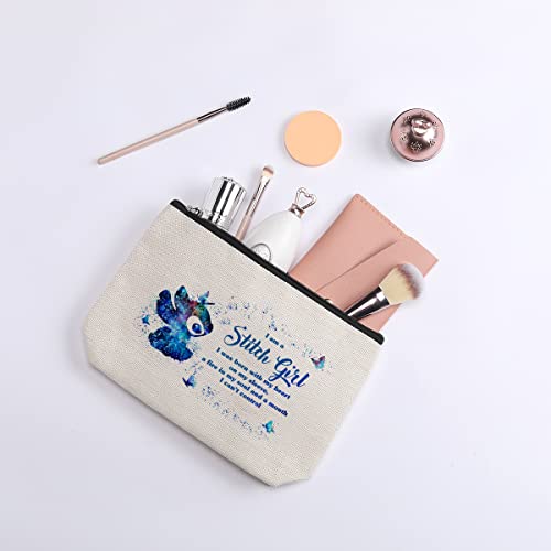 kdxpbpz Funny Cartoon Cosmetic Bag for Anime Fans, Cartoon Movie Inspired Makeup Bag, Travel Toiletry Makeup Organizer Zipper Pouch, I Am A Girl Bag Gifts for Tv Fans Girls