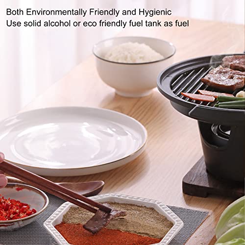 Asixxsix BBQ Charcoal Grill, Nonstick Smokeless Tabletop Grill Portable Korean Barbecue Grill Portable Camping Grill Stove for Indoor Outdoor Picnic BBQ Party