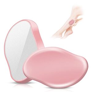 fochst crystal hair eraser for women and men, reusable crystal hair remover magic painless exfoliation hair removal tool, magic hair eraser for back arms legs (pink)