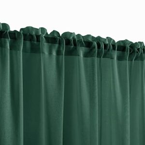 XTMYI Christmas Green Curtains 84 Inch Length for Living Room 2 Panels Set,Emerald Green Decor,Sheer Hunter Green Curtain for Bedroom Sliding Glass Patio Door 52x84 Inches Long,Dark Forest Green