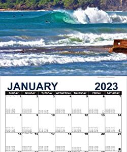 S & A PUBLISHING GLOBAL SURF 2023 SOUTHERN CALIFORNIA TIDE CALENDAR (12 in x 12 in) WALL BENEFITING SAVE THE WAVES, SURFING BOARD SPORTS