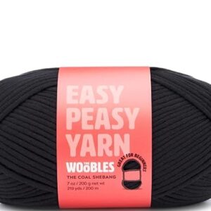 The Woobles Easy Peasy Yarn, Crochet & Knitting Yarn for Beginners with Easy-to-See Stitches - Yarn for Crocheting - Worsted Medium #4 Yarn - Cotton-Nylon Blend