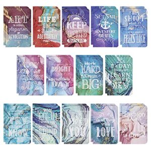 eoout 28 pack mini notebooks for kids, inspirational journals bulk, 32 pages 3.5" x 5.5" (a6 size) lined motivational pocket notepads for kids, coworkers, students gifts