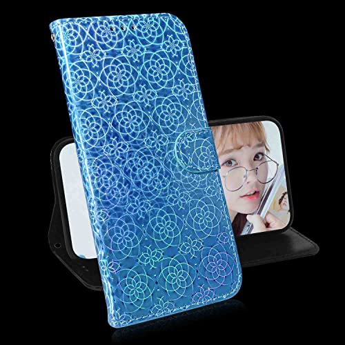 MojieRy Phone Cover Wallet Folio Case for Oppo REALME 7 PRO, Premium PU Leather Slim Fit Cover for REALME 7 PRO, 2 Card Slots, Simple Cover, Blue