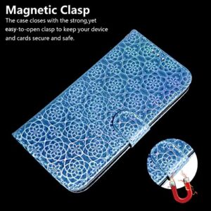 MojieRy Phone Cover Wallet Folio Case for Oppo REALME 7 PRO, Premium PU Leather Slim Fit Cover for REALME 7 PRO, 2 Card Slots, Simple Cover, Blue