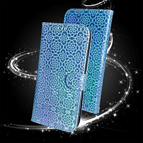 MojieRy Phone Cover Wallet Folio Case for Oppo REALME 7 PRO, Premium PU Leather Slim Fit Cover for REALME 7 PRO, 2 Card Slots, Simple Cover, Blue