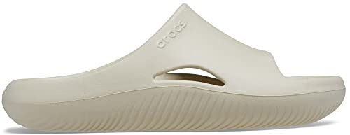 Crocs Unisex Mellow Slides Sandal, Bone, 8 US Men