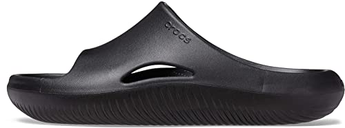 Crocs Unisex Mellow Slides Sandal, Black, 6 US Men