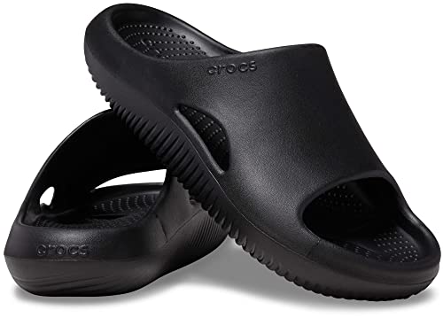 Crocs Unisex Mellow Slides Sandal, Black, 6 US Men