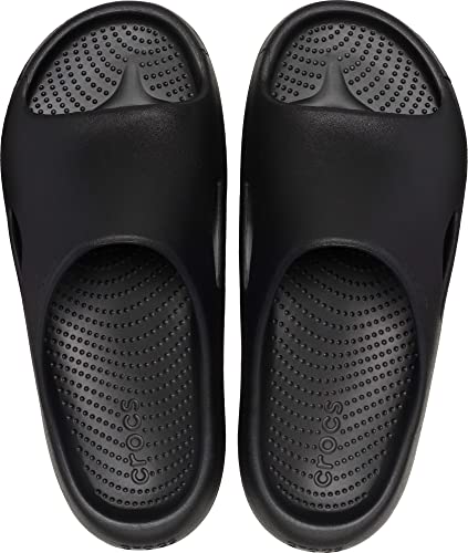 Crocs Unisex Mellow Slides Sandal, Black, 6 US Men